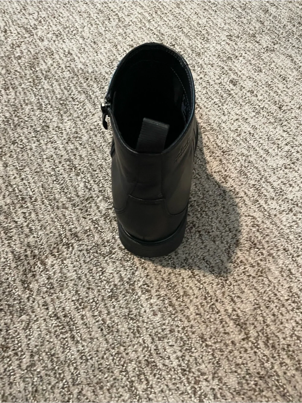 Clarks Steadwell Zip Black Leather Chelsea Ankle Boots, 9.5US